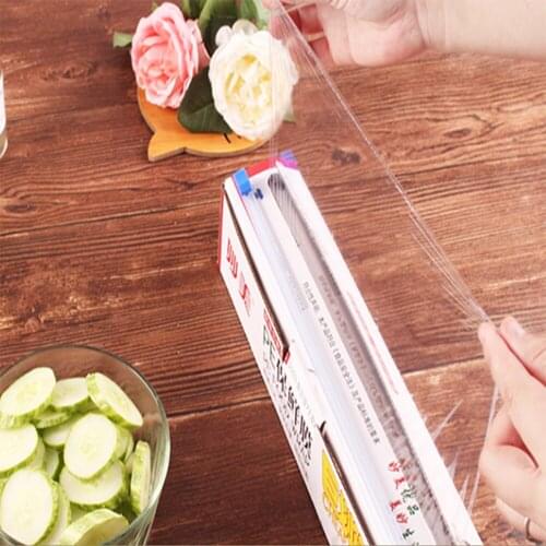 PE food cling film household catering 120 meters large roll tape cutter kitchen boxed