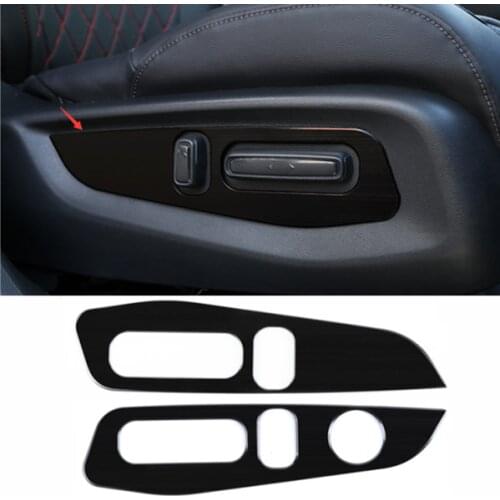 Fit For Honda CRV CR-V 2017 2018 2019 Black titanium Car Seat Adjustment Cover Trim 2pcs