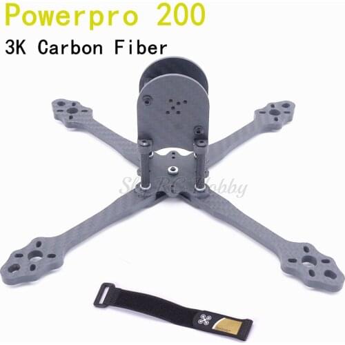 Powerpro 200 3K Carbon Fiber 5 Inch Quadcopter Frame 5mm Arm Kit with 3D Printing Mounting Seat