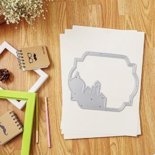 R7RC Temple Castle Metal Cutting Dies Stencil DIY Scrapbooking Album Paper Card Template Mold Embossing Decoration
