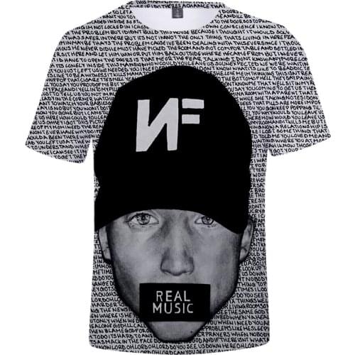 Rapper Nathan John Feuerstein NEW Album The Search NF 3D print t-shirt Men/Women summer Casual Short Sleeve t shirt Clothes