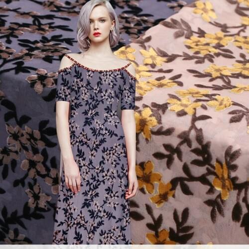 114cm wide burnout silk fabric meter perspective cheongsam dress silk fabric yarn-dyed rayon fabric wholesale silk cloth