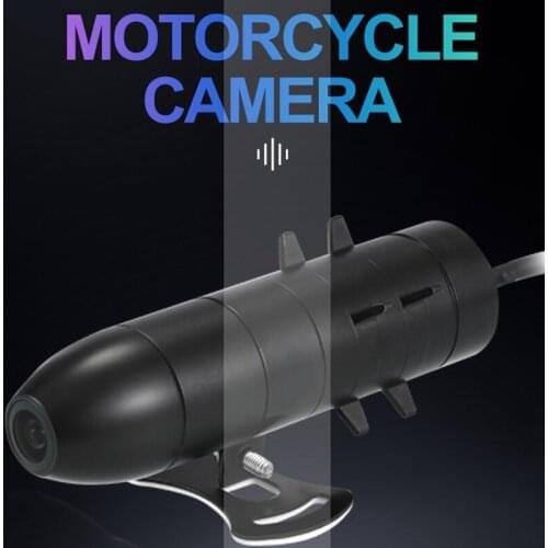 WIFI Dash Cam for Motorcycle, Full HD 720P Video Recorder 140° Wide Angle Lens DVR 12V-36V Waterproof Bicycle Camera