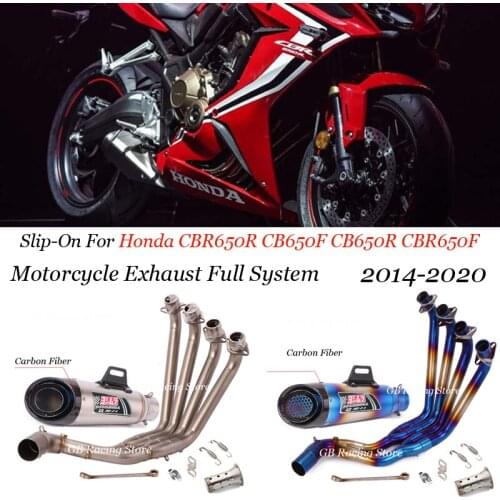 Motorcycle Exhaust Full System Escape Modified Yoshimura R11 Link Pipe Muffler Slip-On For Honda CBR650R CB650F CB650R CBR650F