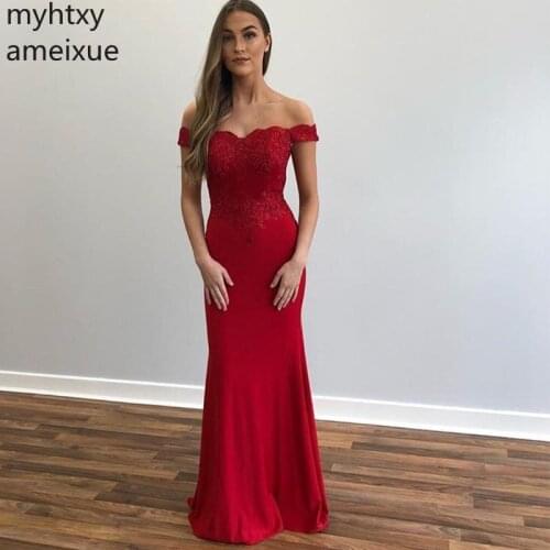 Long Mermaid Evening Dresses Multi Color Floor Length Off The Shoulder 2020 Hot Sale Women Formal Party Robe De Soiree Plus Size