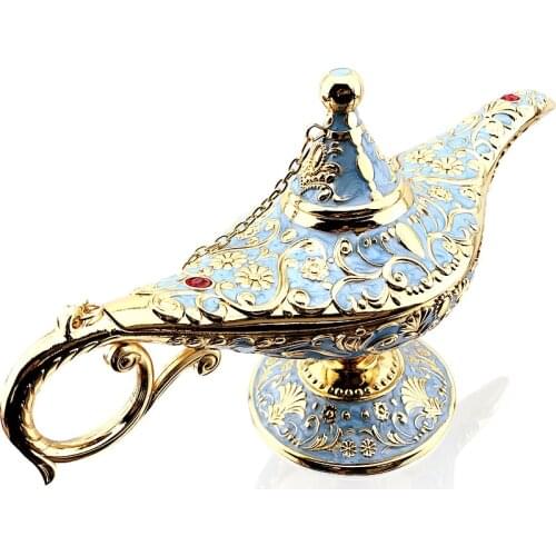 1pc Incense Burner Wishing Lamp Aladdin Lamp Desktop Adornment Aroma Furnace Incense Burner Aroma Diffuser For Home Office Decor