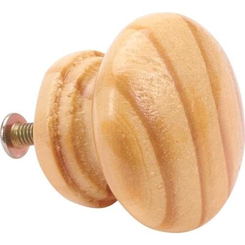 Single Hole Wood Handle Solid Wood Varnish/Paint 28*24/33*25/35*26/22*17.5mm Wood Color/Black/Mahogany Color/White 10/15/25pcs