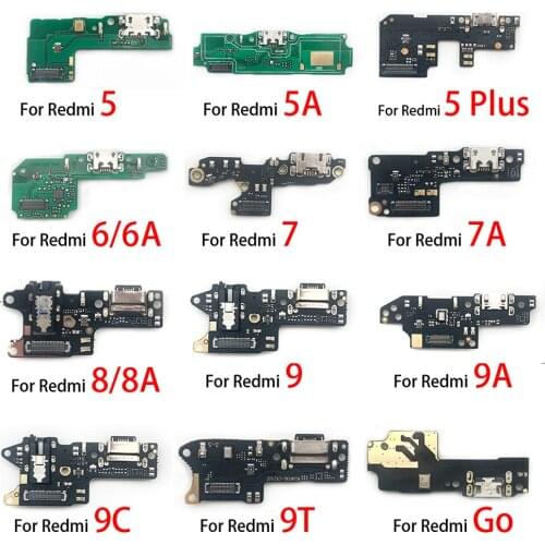 10Pcs/Lot, USB Charging Port Board Flex Cable Connector For Xiaomi Redmi 4A 4X 4 5 5A 6 6A 7 7A 8 8A 9 9A 9C 9T Pro K30 4G 5G