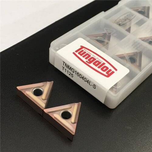 10pcs TNMG160404 L S T1125 Carbide Inserts High Quality Turning Knife Blade TNMG 160404 CNC Lathe Metal Plate Cutting Tool