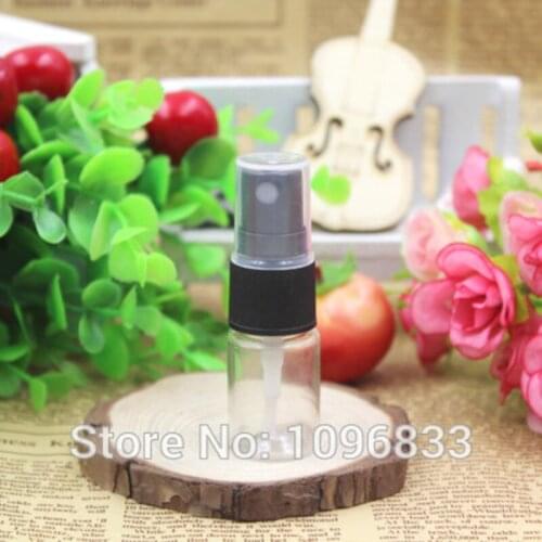 100pcs/Lot, 5CC Plastic Spray Bottle with Black Atomizer pump, Cosmetics Sample Packaging Bottles, 5ML Toner Spray Bottle