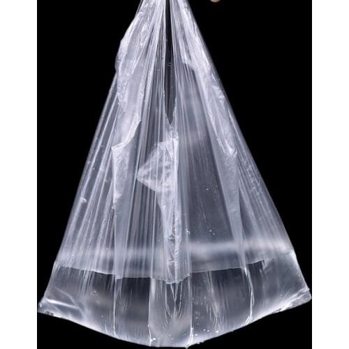 100Pcs/lot Multifunction White Vest Style Plastic Carrier Bags Reusable Grocery Packaging Shopping Bags 15*23cm