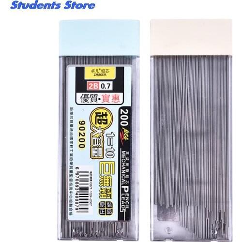 200Pcs/Box Graphite Lead 2B Mechanical Pencil Refill Automatic Pencil Lead New
