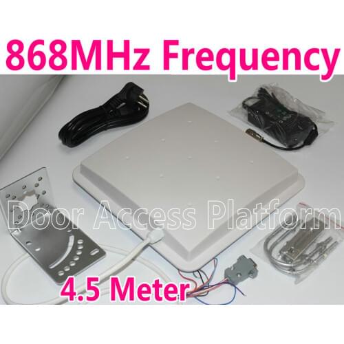 868MHz Car Parking Reader+ 4.5 Meter UHF RFID antenna scanner RS485,RS232 Wiegand Access Controller System Parking barrier gate