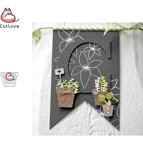 Catlove Flower pot Metal Cutting Dies Scrapbooking Mold Knife Stencil Die Cuts Card Making DIY Craft Embossing New Dies For 2020