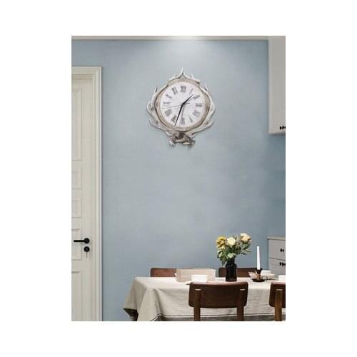 Decorative Living Room Clock Super Silent Clock Personality Creative Fashion Simple Household Bedroom Clock Antler-like