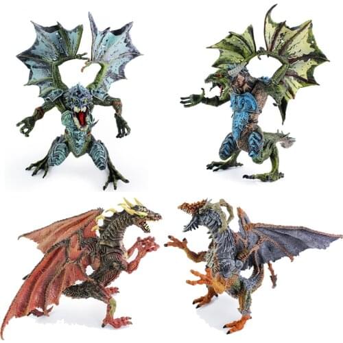 4 styles Western magic Dragon action figure juguetes toys Simulation Monster sorcery Dragon Car Home decoration Toys for boy