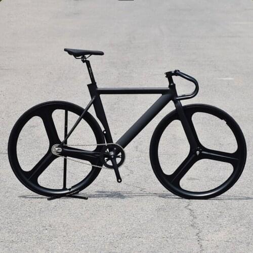 Fixed Gear Bike Muscular Aluminum Alloy Bike Track Bicycle With 3 Spoke Alloy Wheel Rim V Brake