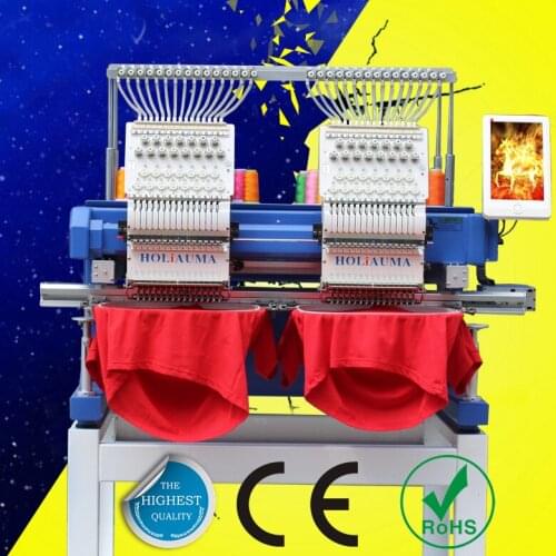 Holiauma 15 Needles Two Heads Portable computerized Embroidery similar Tajim a Machine Embroidery big brother tshirt embroidery