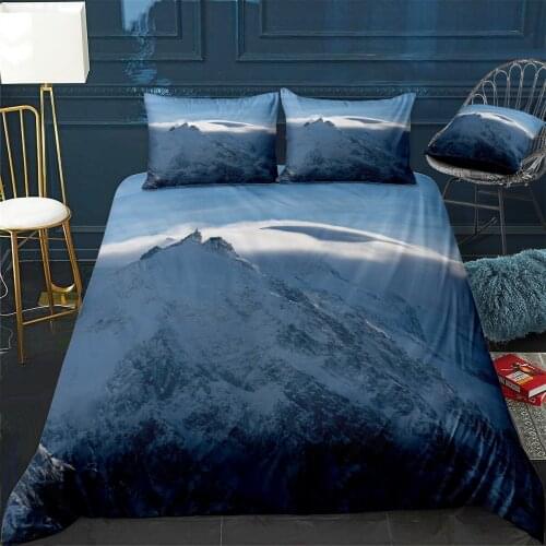 Aiguille du midi Quilt Cover Pillowcase 3Piece Comforter Bedding Set With Pillow Case Single Double Duvet Cover Home Decora