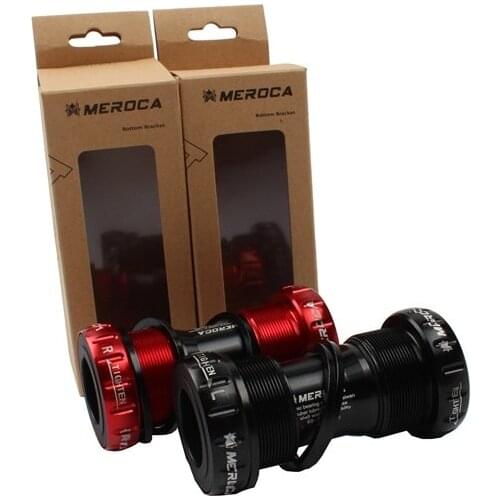 MEROCA ceramic bearing bottom bracket 24x24mm BB axis 22mm adapter mountain bike integral hollow threaded type 68-73mm aluminum