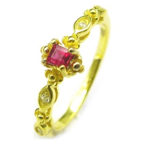 LANZYO 925 sterling natural Ruby rings opening ring fashion gifts for Wedding bands Gift Fine Jewelry trendy 2018new j030302agh