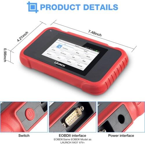 LAUNCH X431 CRP123E OBD2 Car Scanner OBD OBDII Engine ABS Airbag SRS Transmission Automotive diagnostic Tools free update CRP123