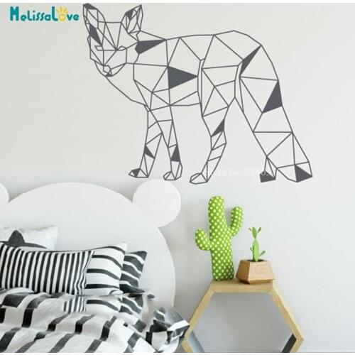 Fox Sticker Decal Geometric Series Nursery Baby Room Decor Mural Removable Kids Room Stickers JH011