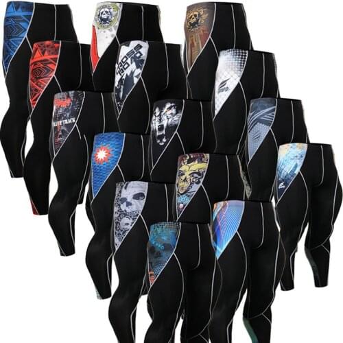 Men`s Fitness Running Compression Skinny Pants Quick Dry Ultralight Bodybuilding Crossfit Workout Yoga Leggings & Tights