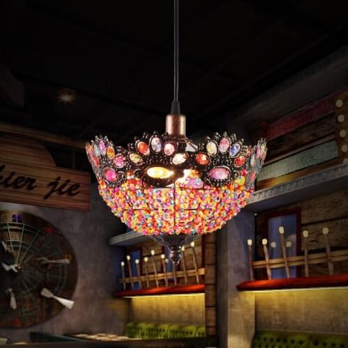 New Aogu retro personality single head chandelier Nordic restaurant lamp bar window bedroom bedside corridor porch light