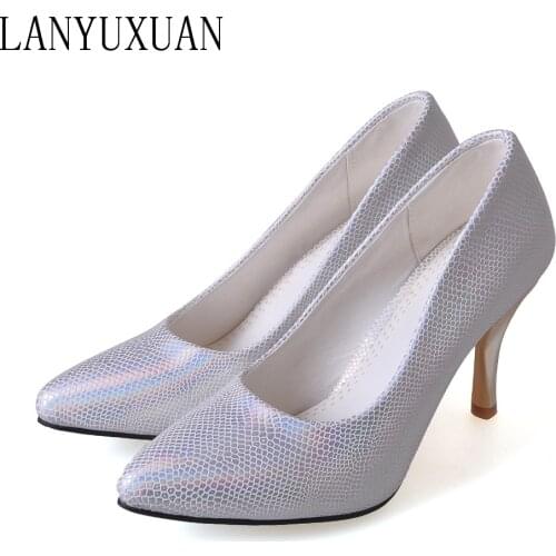 2017 New Big Size 32-47 Shoes Woman Wedding Ladies High Heel Shoes Fashion Sweet Dress Pointed Toe Women Party Pumps T529