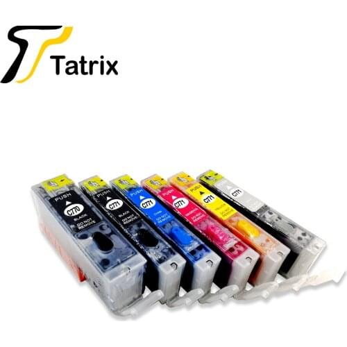 TatrixRefillable Ink cartridge For PGI770 CLI771 , PGI-770 CLI-77 For Canon Pixma MG5770 MG6870 MG7770 TS5070 TS6070 TS8070
