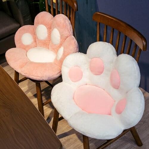 Cute Cat Paw Cushion Throw Pillows Kawaii Plush Animal Chair Decorative Sofa Indoor Floor Home Decor Plushie Toy Girl Gift
