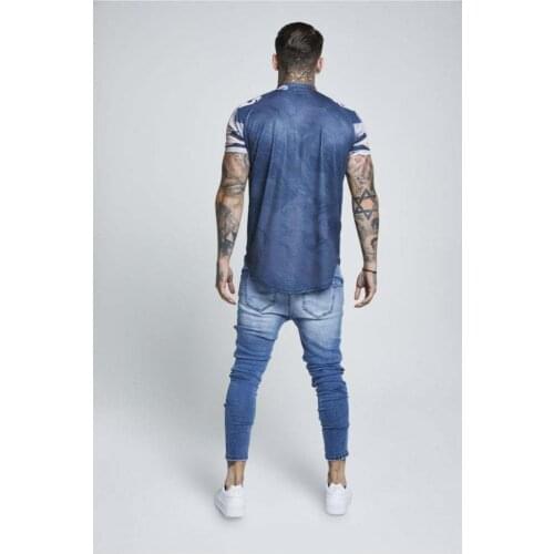 Siksilk Heron Baseball Men T-Shirt Deep Blue