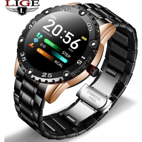 LIGE Smart Watch Men IP68 Waterproof Sport Watch Call Reminder Alarm Reminder Heart Rate Smartwatch For Huawei Xiaomi IOS Phone