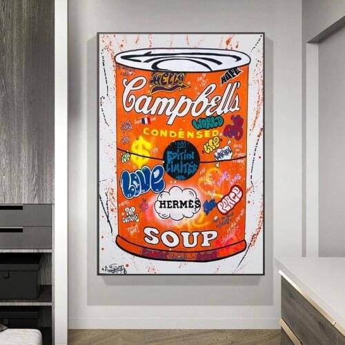 Modern Campbells Condensed SOUP Canvas Painting Abstract Modern Posters and Prints Wall Art Pictures for Living Room Home Decor