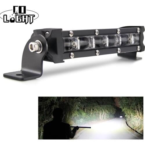 CO LIGHT 30W 6D LED Work Light Bar 8" Spotlight Flood Beam Auto Driving Fog Lamp Offroad LED Light Bar for Lada SUV Trucks ATV
