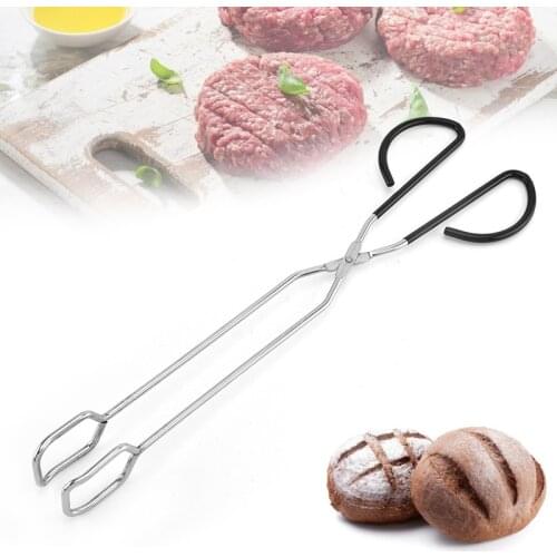 High Quality Stainless Steel Scissor Tongs Pastry Clamp Buffet Catering BBQ Pliers Food Meat Serving Clip Cake Salad Tongs