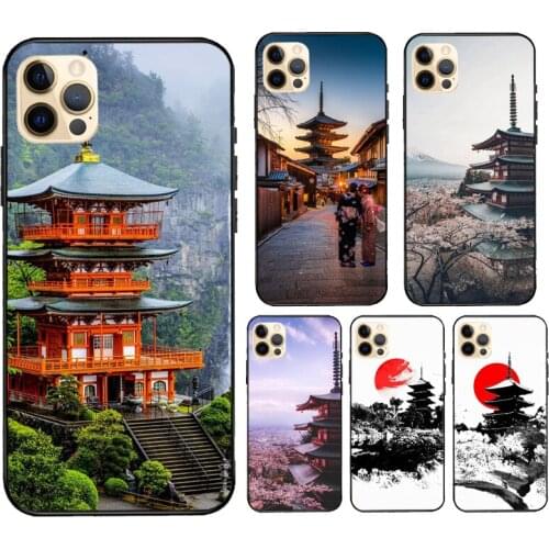 Japanese Temple Kyoto Case For iPhone 12 Pro Max mini XS XR SE 2020 6S 7 8 Plus Coque For iPhone 11 Pro Max
