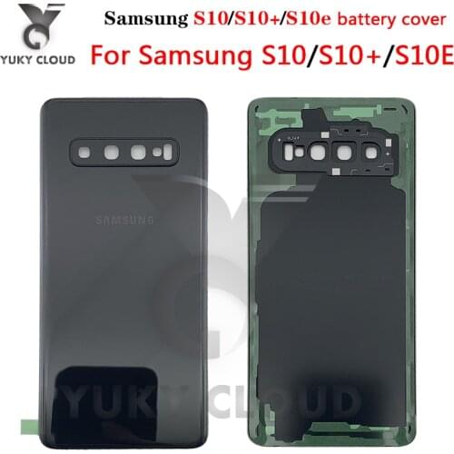 SAMSUNG Back Battery Cover s10 Glass Housing For Samsung Galaxy S10 G973 S10 Plus G975 S10E Back Rear Glass Case