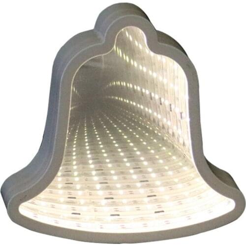 Mirror Tunnel Light LED Night Light 3D Mirror Wall Hanging Lights Desktop Lamp Wedding Festival Party Decoration, 7 Styles