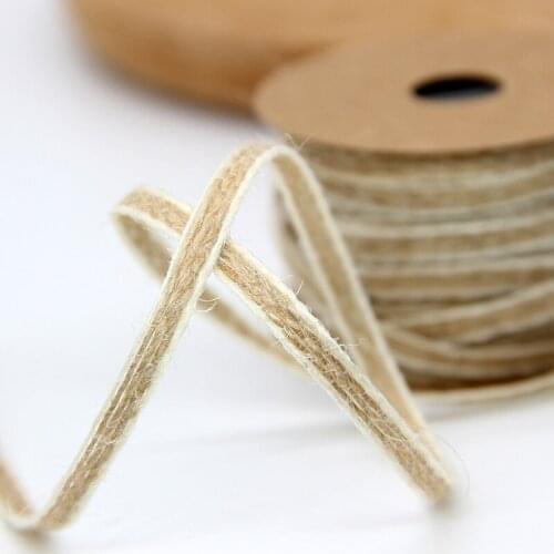 10M/roll antique party retro with decorative wrapping ribbon jute burlap roll burlap wedding gift crafts Christmas lace DIY