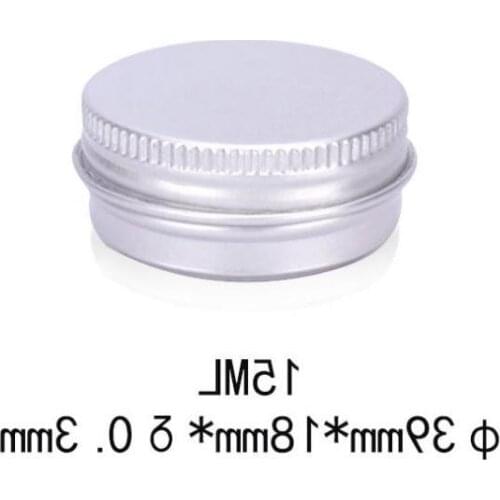 15ml Aluminium Balm Tins Pot Jar 15g Comestic Containers with Screw Thread Lip Balm Gloss Candle Packaging Wholesale