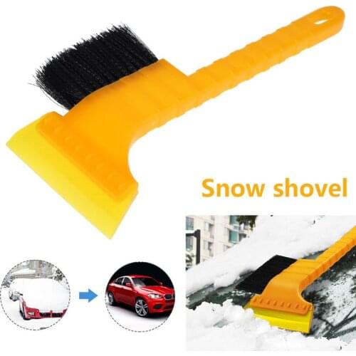 2 In 1 Multifunction Car Ice Scraper Snow Brush Retractable Window Shovel Removal Brush Effectively Remove Snow Winter Supply