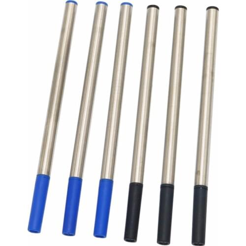 5 pcs Metal pen refills Ballpoint pen Gel pen 11mm Metal refill Blue and black 0.7mm Student stationery Office Supplies