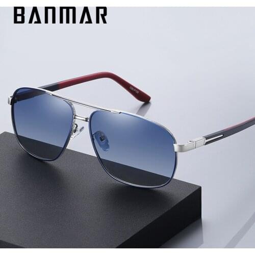BANMAR Rectangular Ultra Light TR90 Sunglasses Men Polarized TAC Lens Driving Sun Glasses Women Sports