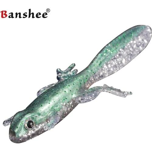 Banshee 3.8g/80mm Soft Lure 8Pcs/Lot Silicone Fake Baits Bass Rubber Worm Shrimp Salamander Lure Shads Wobbler Easy Shiner Lures