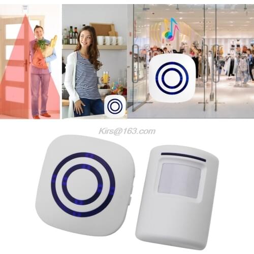Wireless Infrared Motion Sensor Door Security Bell Alarm Chime EU/US Plug