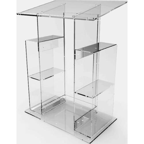 Fixture Displays Deluxe Plexiglass Acrylic Clear Podium Pulpit Lectern