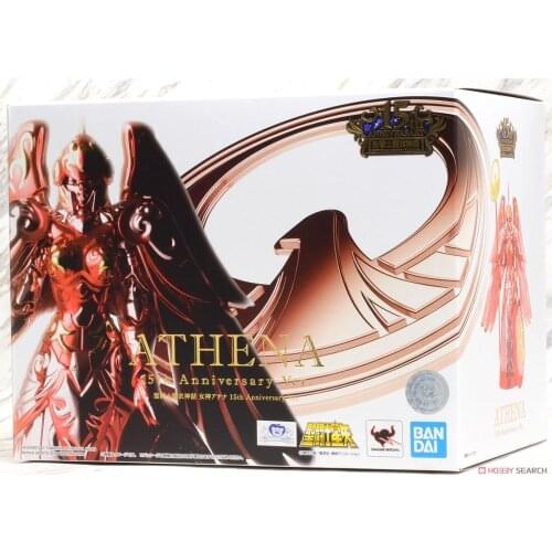 Original Bandai 15th Anniversary edition Saint Cloth Goddess Athena Form Saint Seiya Metal Armor Action Figure high quality