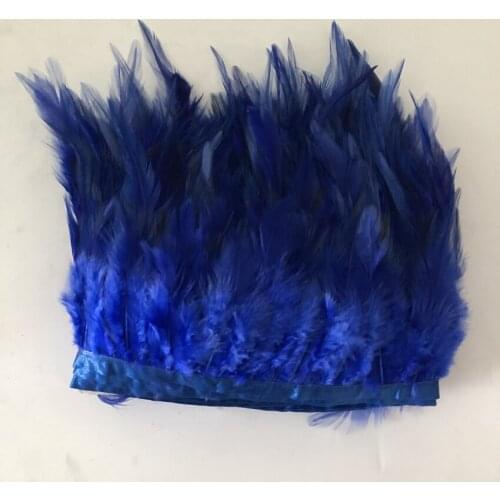 Good Quality 2meters Chicken Feathers Trim Cloth Sideband rooster Pheasant Feather Trims fringes Clothing Wedding Feather Ribbon